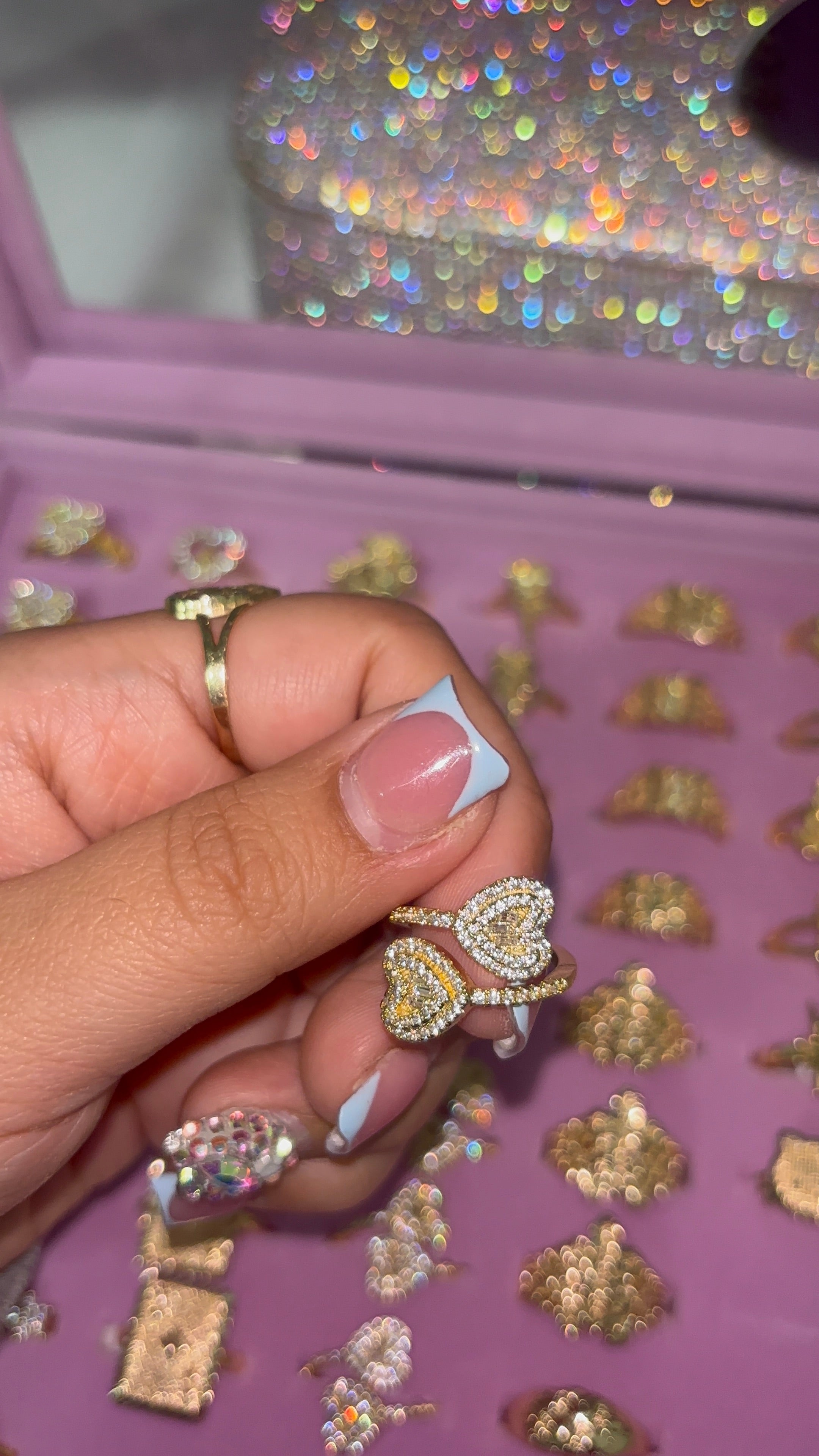 Double heart ring